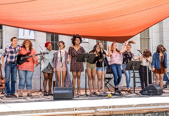 Women Who Rock performers take a bow