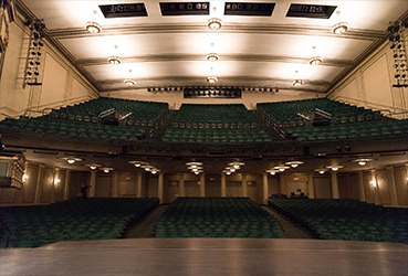 Stage and seating in an empty theatre